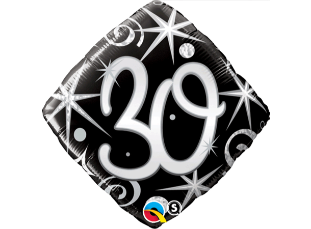 30 Elegant Sparkles & Swirls 1 Folieballong - 46cm (18")