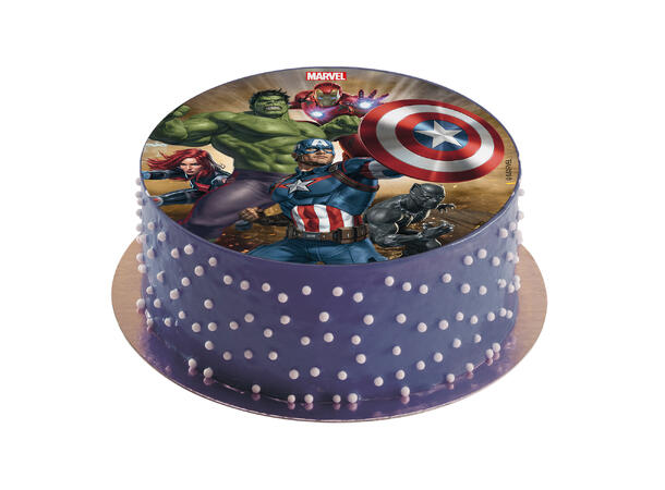 Avengers 1 Spiselig kakeskilt - sukkerfri - 16cm