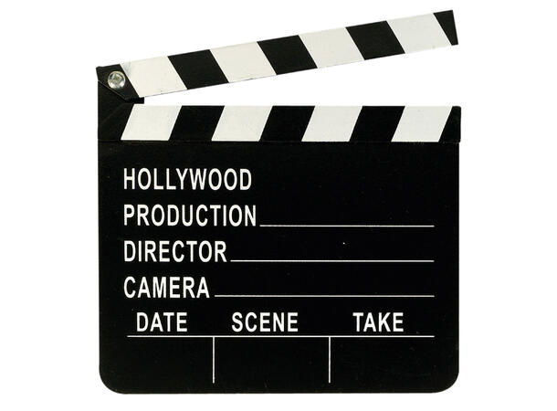 Hollywood 1 Director´s Clapboard i plast -18x20 cm