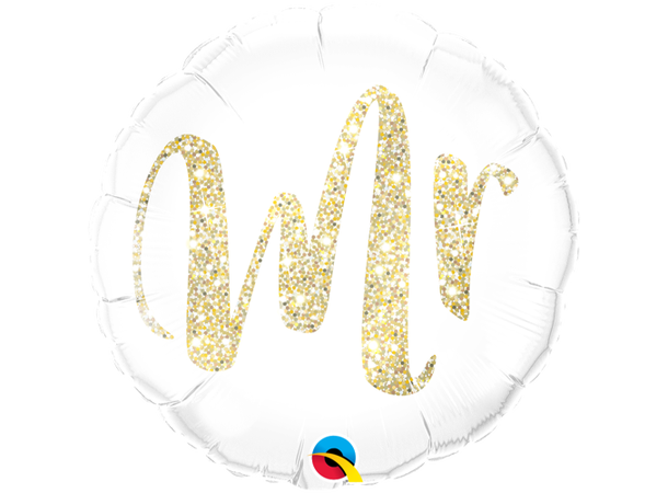 Mr. Glitter Gold 1 Folieballong - 46cm (18")