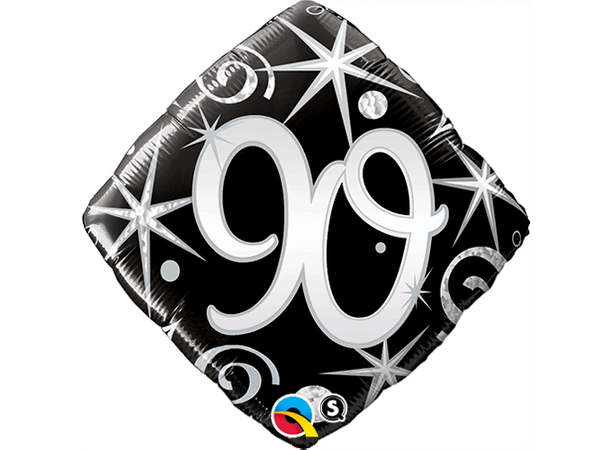 90 Elegant Sparkles & Swirls 1 Folieballong - 46cm (18")