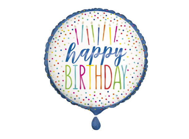 Silver Style - Happy Birthday 1 Folieballong - 46cm(18")