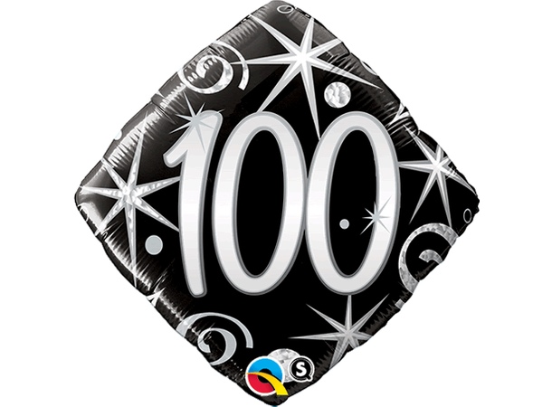 100 Elegant Sparkles & Swirls 1 Folieballong - 46cm (18")