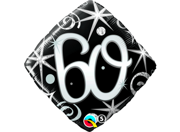 60 Elegant Sparkles & Swirls 1 Folieballong - 46cm (18")
