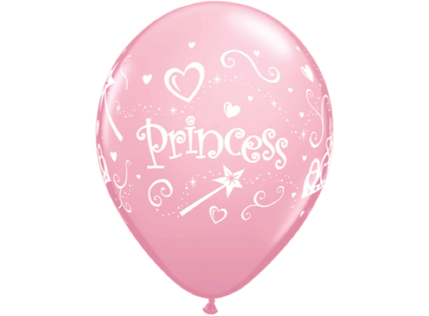 Princess 6 gummiballonger - 28cm (11")