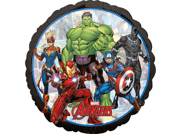 Marvel Avengers & Black Panther 1 Folieballong Rund - 43cm (18")