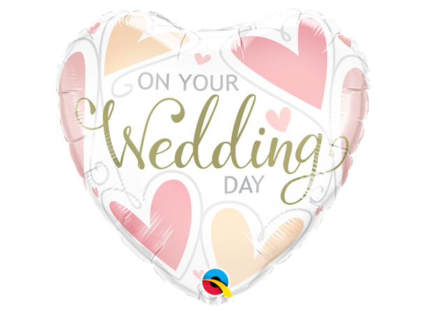 On Your Wedding Day Hearts 1 Folieballong - 46cm (18")