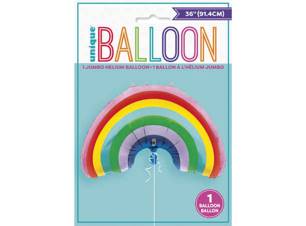 Stor regnbue folieballong 1 Folieballong med form - 92cm(36")