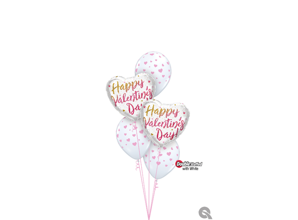 Valentine's Glitter Ombre 1 Folieballong - 46cm (18")
