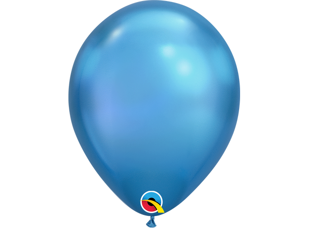 7R Chrome Blue 100 gummiballonger - 18cm (7")