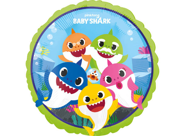 Baby Shark - Family 1 Folieballong Rund - 43cm (18")