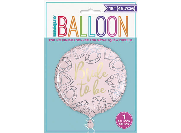 Rosa Diamant - Bride to Be 1 Folieballong - 46cm(18")