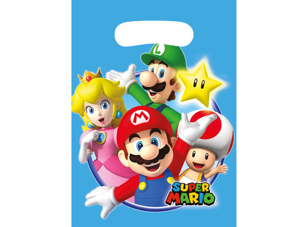 Super Mario 8 Gaveposer i plast - 23.4x16 cm