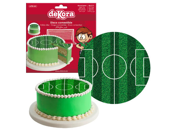 Fotball 1 Spiselig kakeskilt - sukkerfri - 16cm