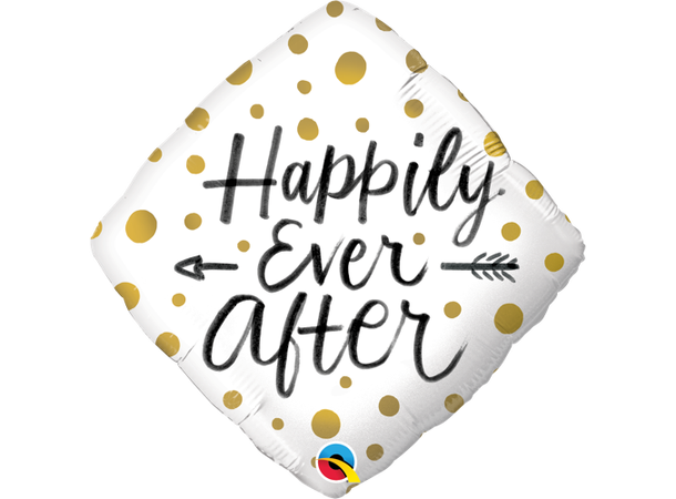 Happily Ever After Gold Dots 1 Folieballong - 46cm (18")