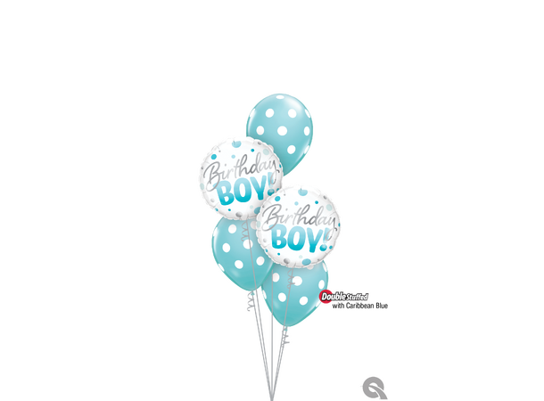 Birthday Boy Blue Dots 1 Folieballong - 46cm (18")
