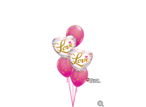 LOVE COLORFUL MARBLE 1 Folieballong hjerte - 46cm (18")