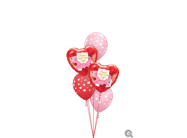 VALENTINE'S LOVE LETTER 1 Folieballong hjerte - 46cm (18")