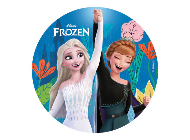 Frozen II - Anna og Elsa 1 Spiselig kakeskilt -sukkerfri - 15,5cm
