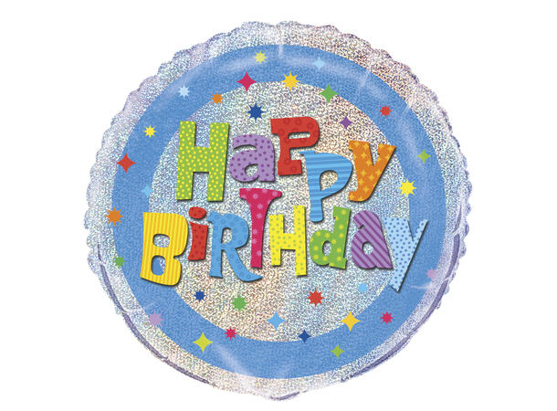 Prismatisk Happy Birthday Sprø 1 Folieballong - 46cm(18")