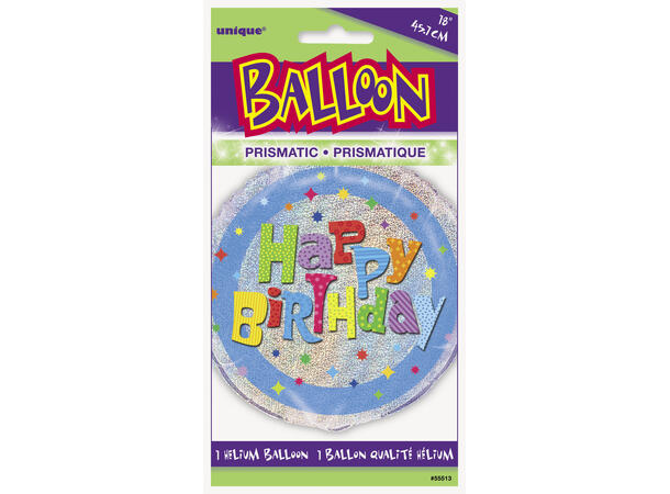 Prismatisk Happy Birthday Sprø 1 Folieballong - 46cm(18")