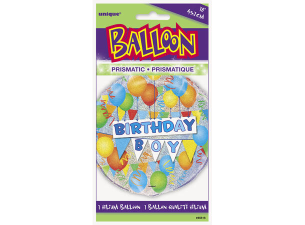 Prismatisk Birthday Boy 1 Folieballong - 46cm(18")