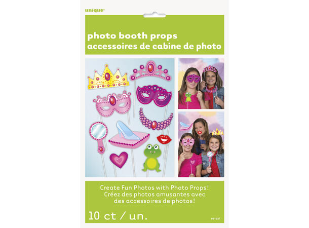 Photoprops - Prinsesse 10 Photoprops i papir på pinne