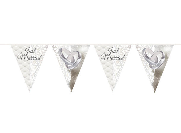 Flaggbanner - Just Married 1 Flagbanner i plast - 10m