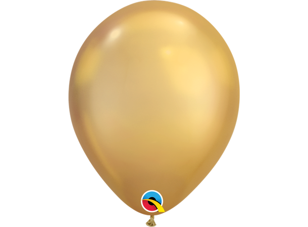 11R Chrome Gold 100 gummiballonger - 28cm (11")
