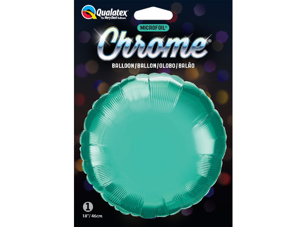 18R Chrome Green - Rund (Pakket) 1 Folieballong - 46cm (18")