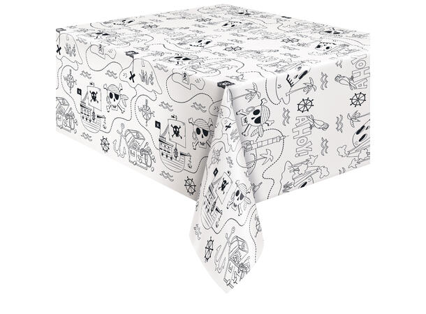 Ahoy Pirate - Fargeleggbar duk 1 Plastikkduk firkantet - 137x214cm