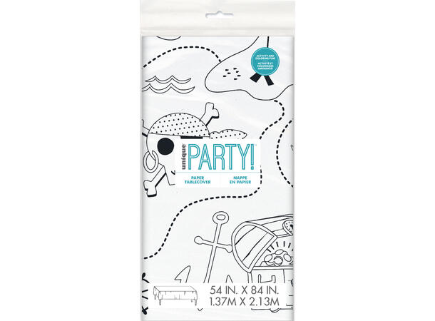 Ahoy Pirate - Fargeleggbar duk 1 Plastikkduk firkantet - 137x214cm