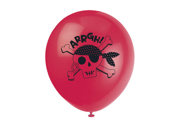 Ahoy Pirate 8 Gummiballonger - 30cm (12")
