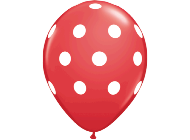 Big Polka Dots 25 gummiballonger - 28cm (11")