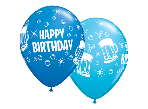 Birthday Beer Mugs 25 gummiballonger - 28cm (11")