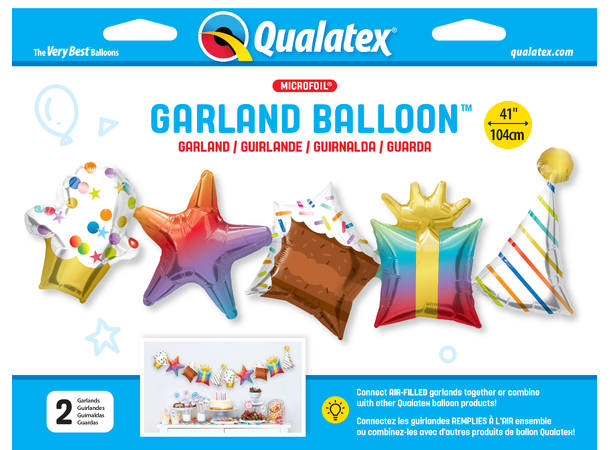 Birthday Garland Folieballong - Girlanderballong 