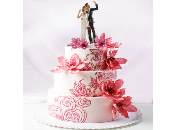 Brudepar - Selfie 1 Kakefigur i plast - 20cm 