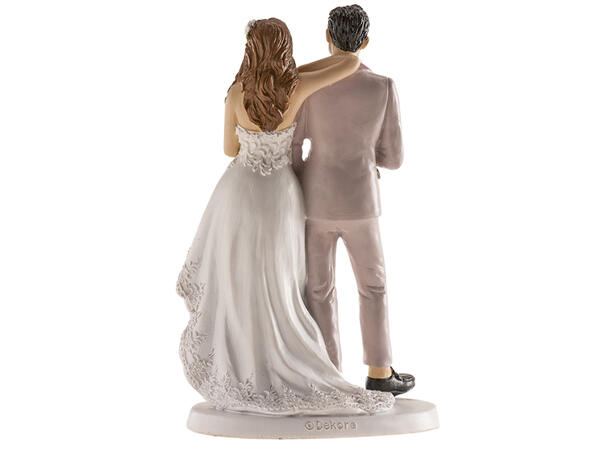 Brudepar - "Brussel" 1 Kakefigur i plast - 16cm