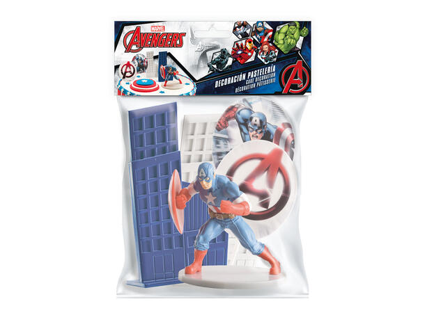 Captain America - Kakedekorasjon 5 kakefigurer i plast