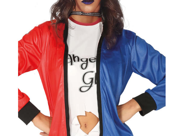 Dangerous Girl - Rød og blå 1 Damekostyme - str 38-40 (M) 