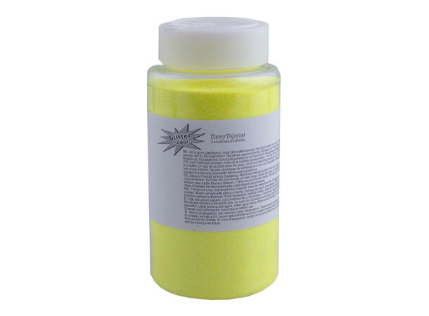 Dekorglitter fluoriserende - Gul 500g