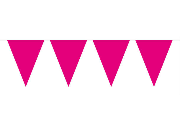 Flaggbanner - Ensfarget Magenta 1 Flaggbanner i plast - 10m - 29cm høy