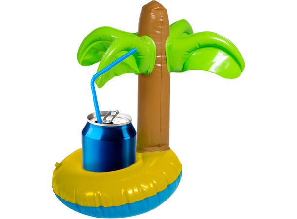 Flytende Drikkeholder - Palmeøy 1 Oppblåsbar drikkeholder - 25x21cm