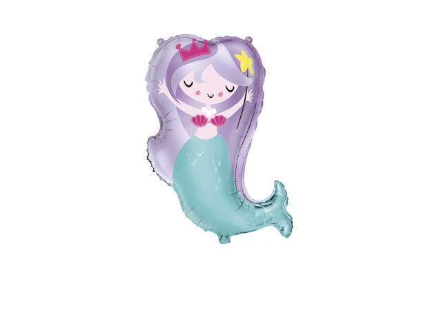Havfrue foliebalong - Mermaid 1 Folieballong med form - 29" (74cm)