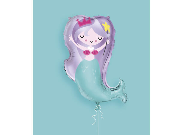 Havfrue foliebalong - Mermaid 1 Folieballong med form - 29" (74cm)