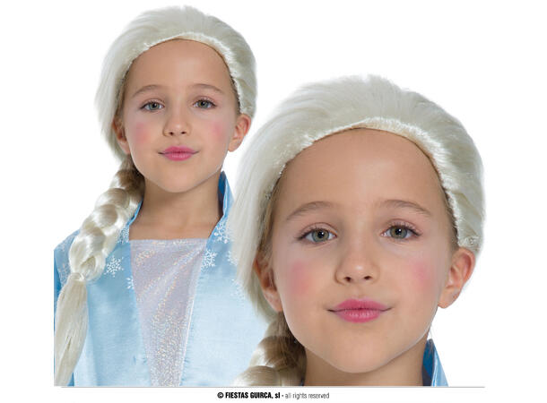 Isprinsesse parykk med hestehale 1 Barneparykk 