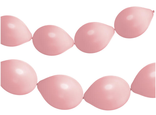 Kjedeballonger - Powder Pink 8 Kjedeballonger gummi - 33cm (13")