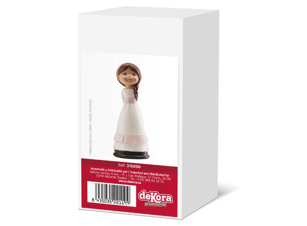 Konfirmasjon - Animert stil - Jente 1 1 Kakefigur i plast - 13cm