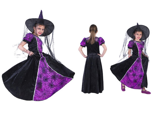 Kostyme - Heks - Lilla Edderkopp 1 Kjole 