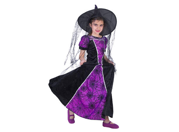 Kostyme - Heks - Lilla Edderkopp 1 Kjole 